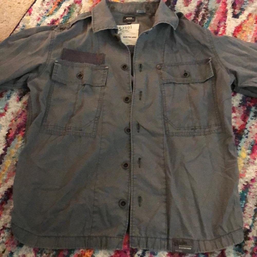 Men’s G-STAR raw gray collared jacket 🎉 SALE